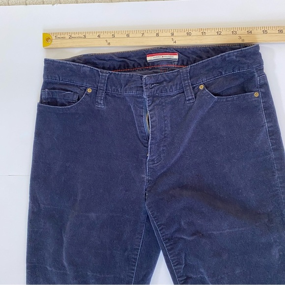 Tommy Hilfiger Navy Velvet Corduroy Pants | Flare Leg | Size 29 - Picture 6 of 7